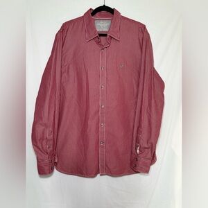 American Eagle Outfitter Button Down Shirt Men XL Vintage Fit Stripe Long Sleeve